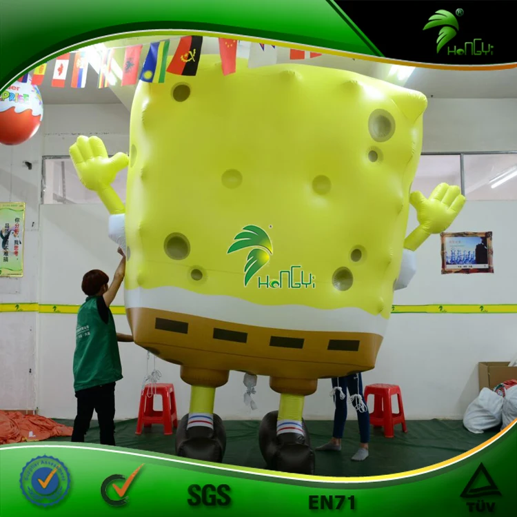 Custom Movie Character Spongebob Parade Balloon Inflatable Air Mascot Mega Inflatable Helium Balloon