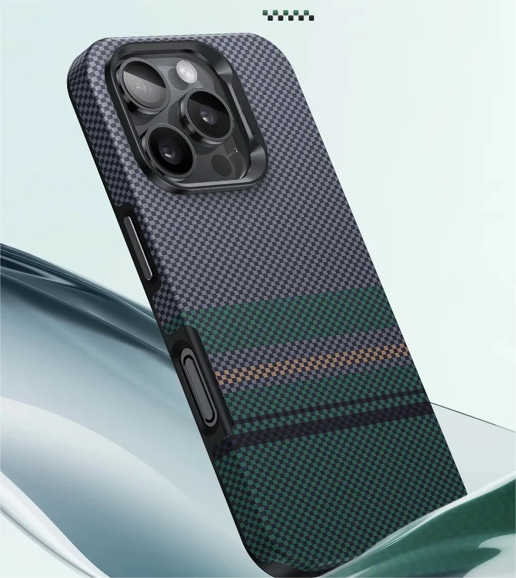 Multicolor Carbon Fiber Phone Cases For Iphone 13 14 15 16 Pro Max Case Skin-Touch Magnetic Myc9061 Laudtec