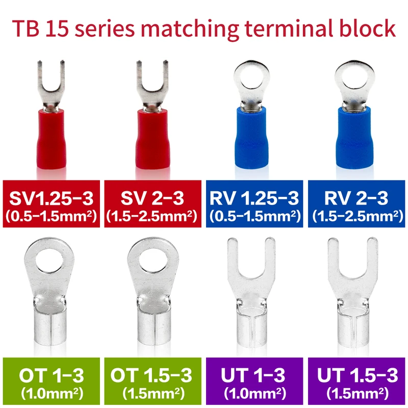 TB Series Black Double Row Fixed Fence Screw Terminal 2506 Terminal Brass Conductor 25A 6P 600V Terminal Block