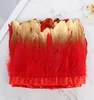 Rojo + puntas de oro
