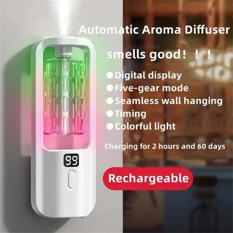 Professional Portable Mini Essential Oil Diffuser Home Hotel Bedroom Metal Machine Night Light Electric Power Source Fragrance