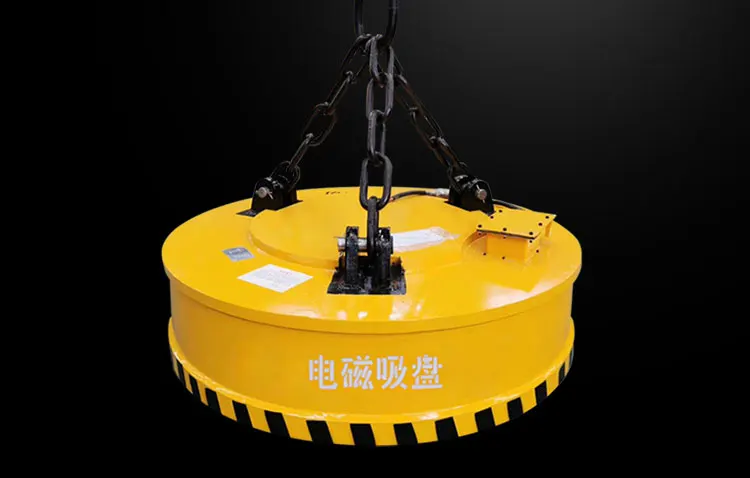 round steel electric scraps handling electrical magnetic crane lifter /electro magnetic lifting magnets