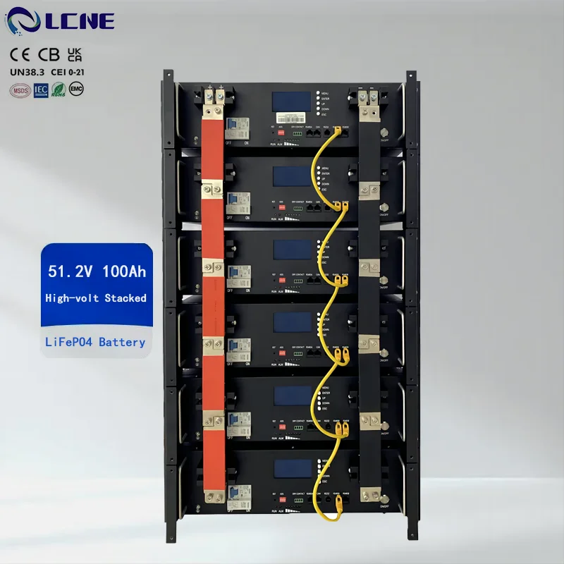200Ah 51.2V 100A LFp 10Kw Solar Lithium Lifepo4 Battery Rack Charger Pack 48V Voltage Rack Mounted