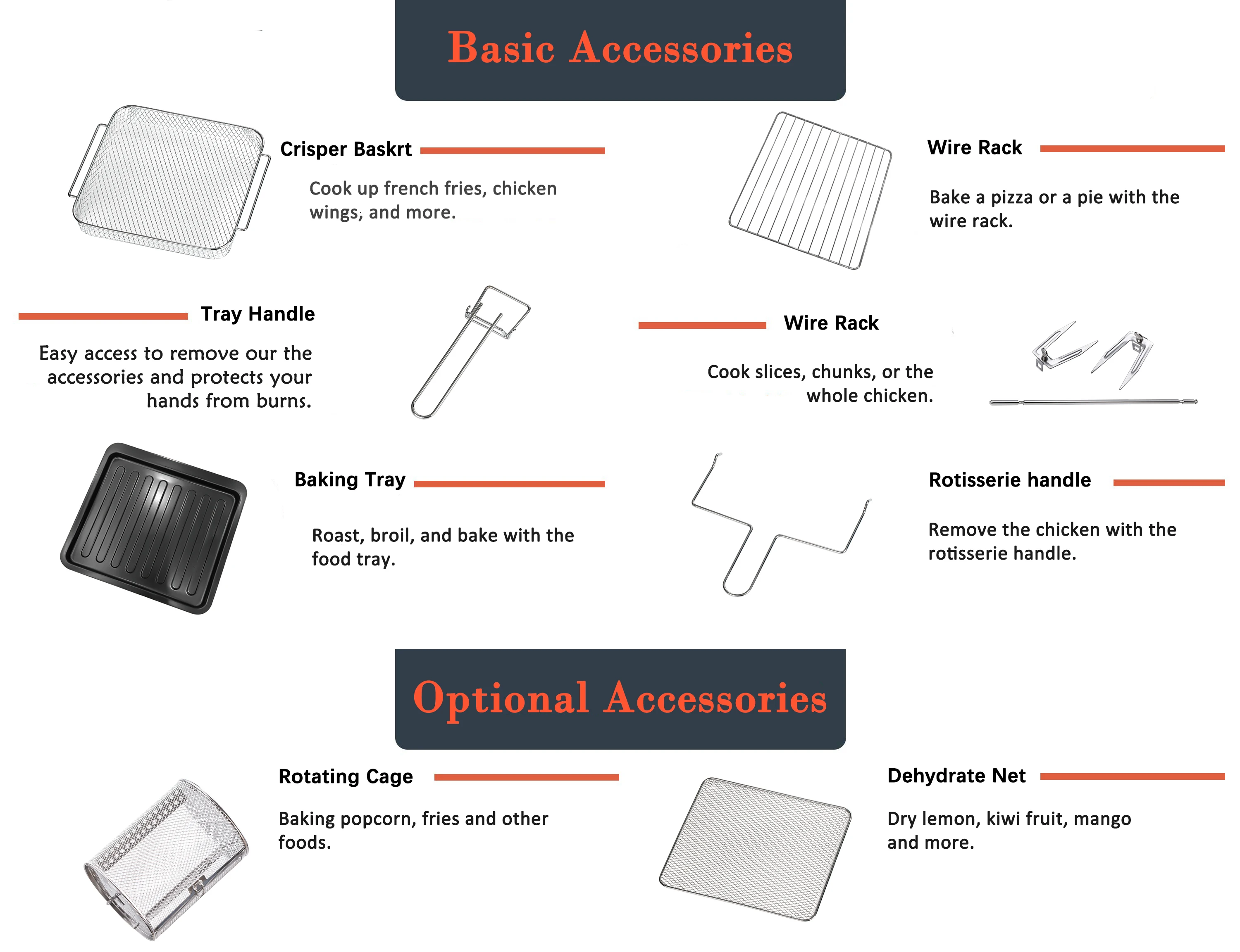 16in1 Multifunctional Air Fryer Oven Home Use Programmable Oven With