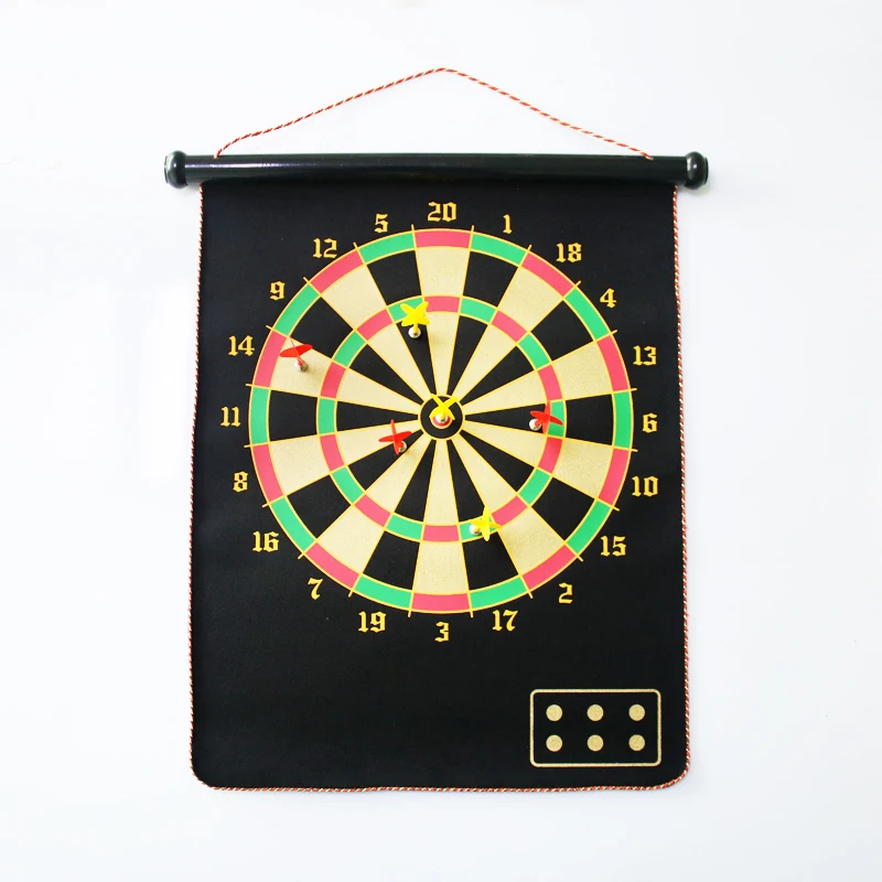 Двусторонняя магнитная древесная доска древесно-волокнистая плита с 6 дротиками