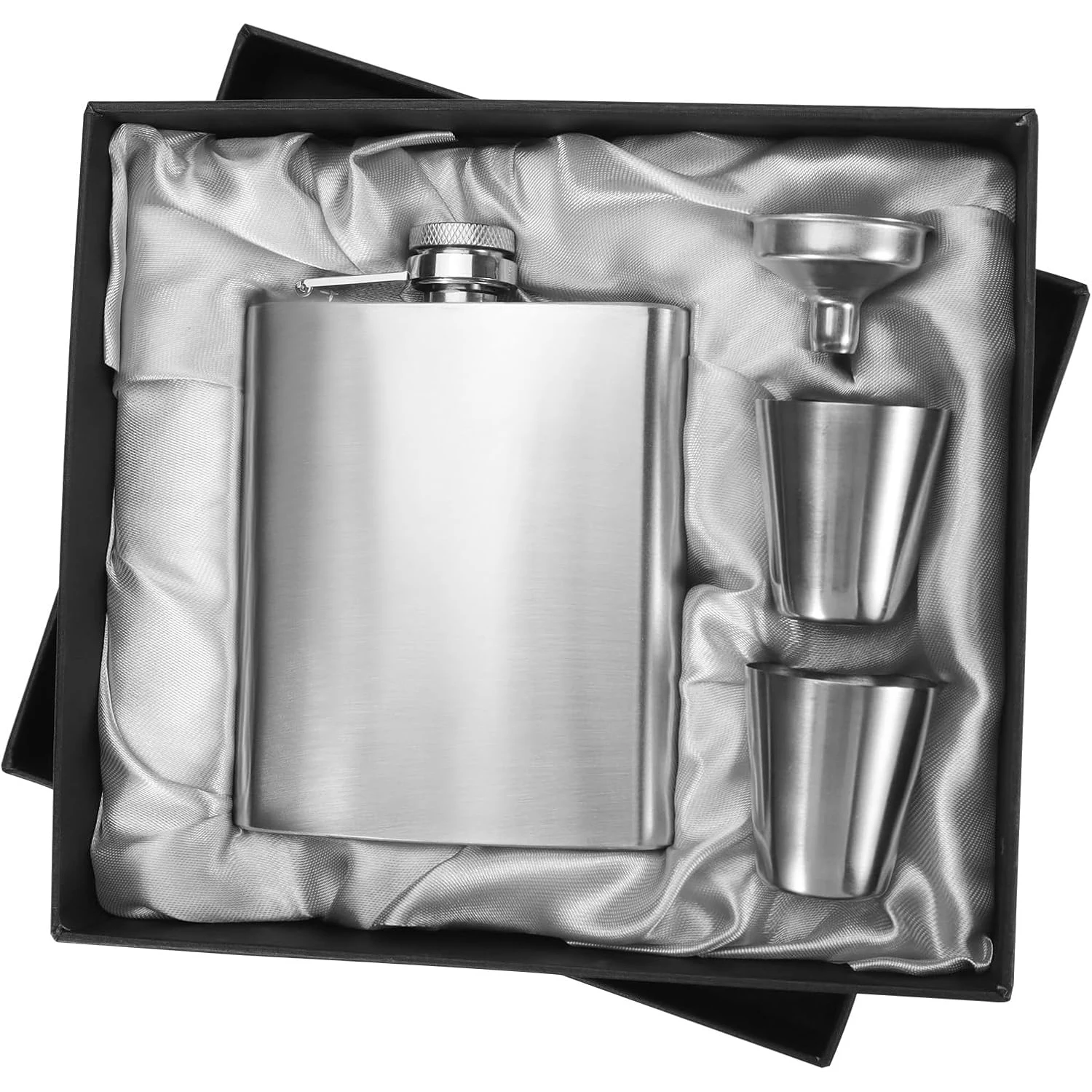 Custom Mini 7oz Stainless Steel Alcohol Hip Flask Wine Holder Portable Eco-Friendly Durable Gift Box