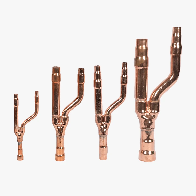 Copper disperse pipe Y branch copper refnet joint for VRF/VRV SYSTEM Air conditioner 