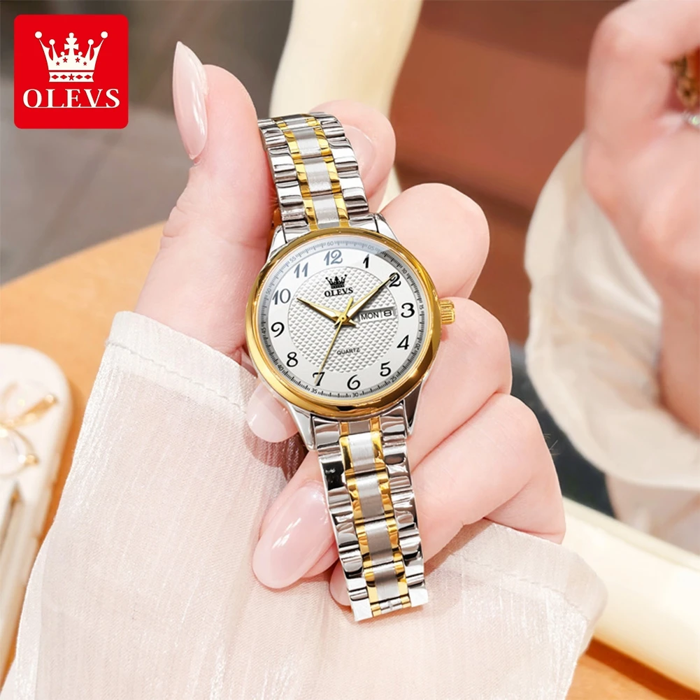 OLEVS 5667 Luxury Stainless Steel Quartz Watch