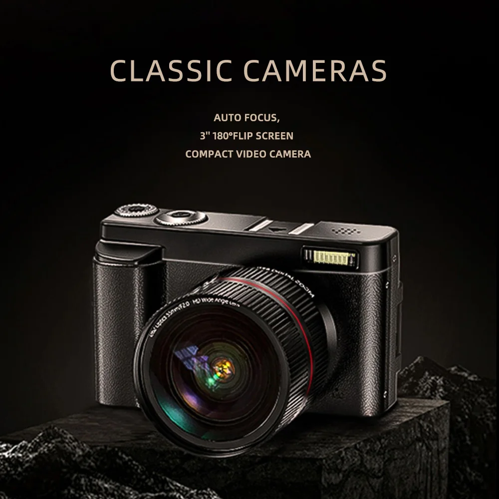 Professional 48MP 4K Digital SLR Camera with 3.0 Inch IPS Rotating Screen Auto Focus Customized Brand CE ROHS FCC Certifications