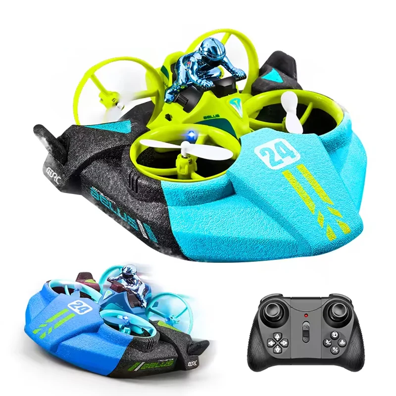 2 in 1 Mini RC Drone Quadcopter Remote Control RC Boat Ship Drone Airplane Toy for Kids Adults