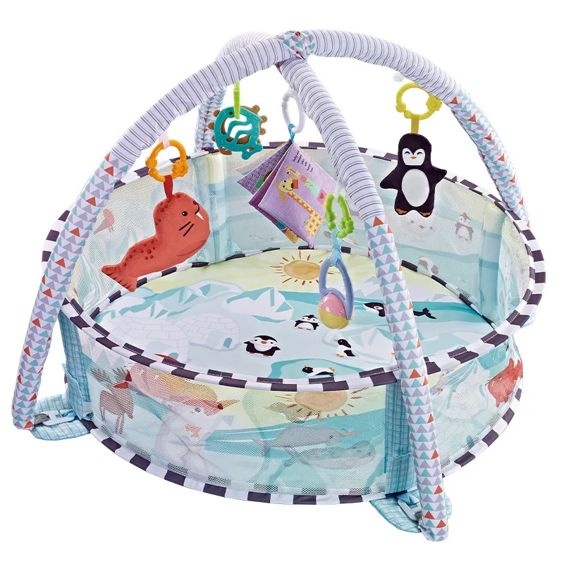 Baby Play Gym mat Tummy time Baby Play Gym Activity mat Safety Foldable Play Gym for Newborn Babies manufacture