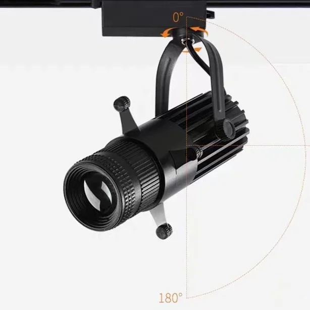 Adjustable Aperture LED Track Spotlight Commercial Beam Cobb Surface Mounted IP65 Rating for Commercial Painting Shops