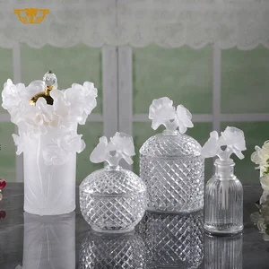 2023 New Factory Price Religious Fragrance Bottles Ramadan Mabkhara Bakhoor Incense Crystal Jar