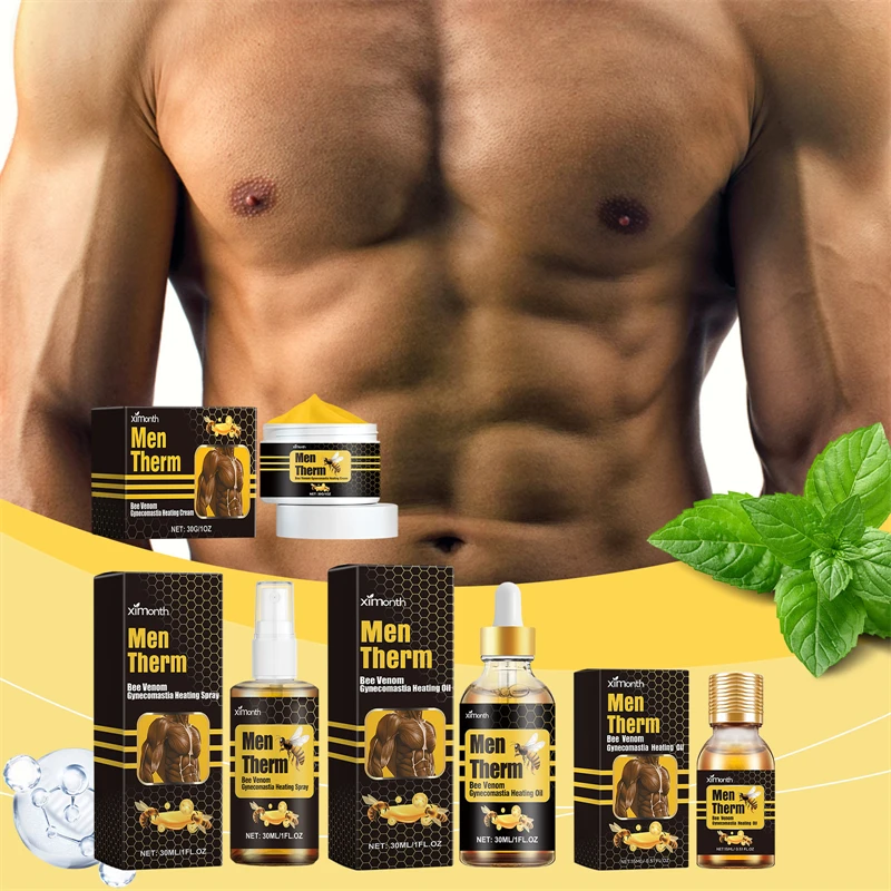 Ximonth Men's Therm Bee Venom Gynecomastia Heating Oil