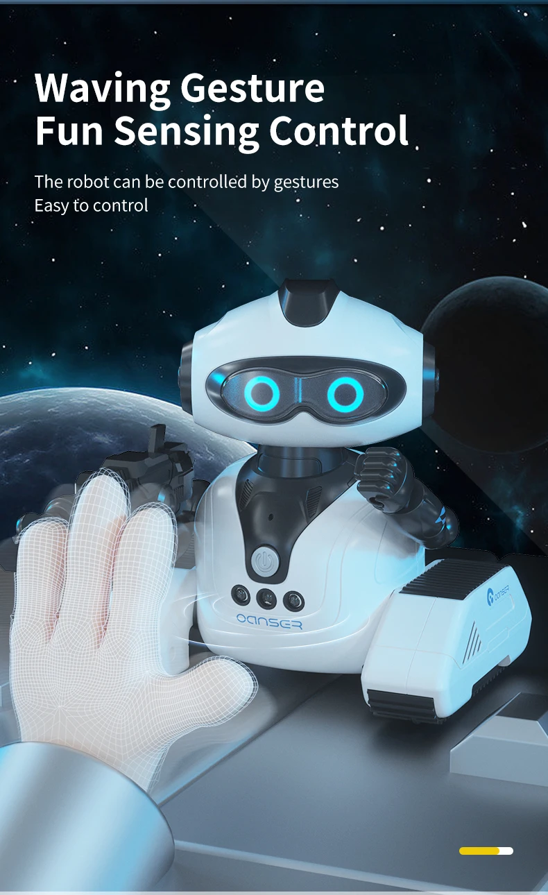 HOSHI JJRC R22  CADY WISH Robot Remote Control Intelligent RC Toy Robots Robot Toys Gift for Kids Rechargeable Version