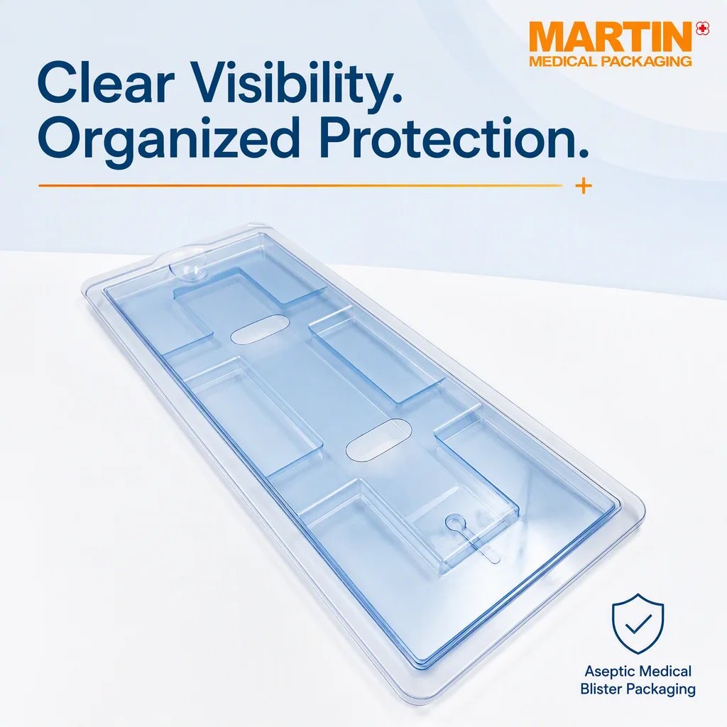 Custom Blister Pack PETG Medical Grade Plastic Packaging Medical Device Tray Plastic Tray With Lid