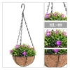 Artificial Orange Flower Green Leaf Basket With Coconut Liner