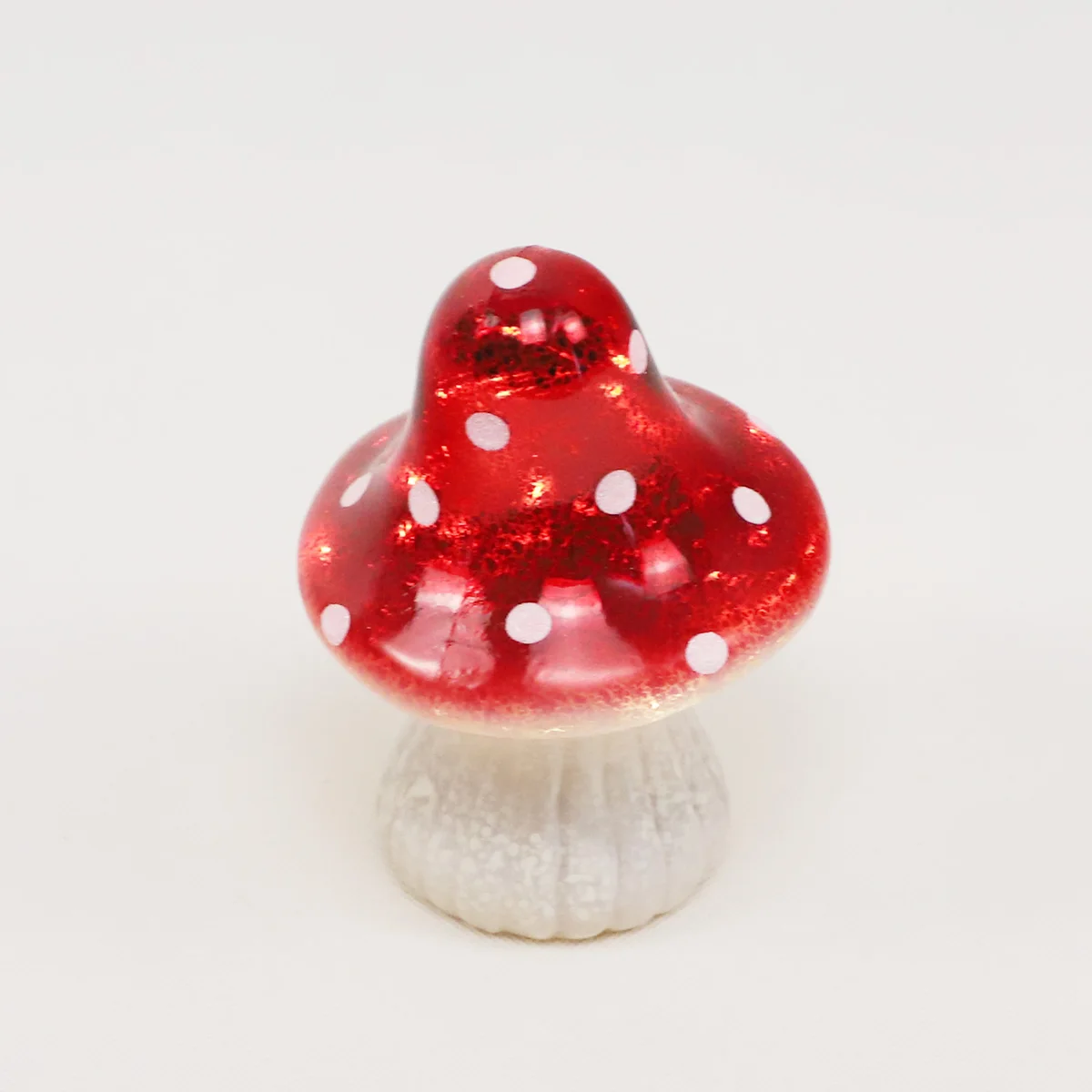 Handmade Lampwork Easter Holiday Decoration Battery Operated Glass Mushroom LED Light Lamp Ornaments