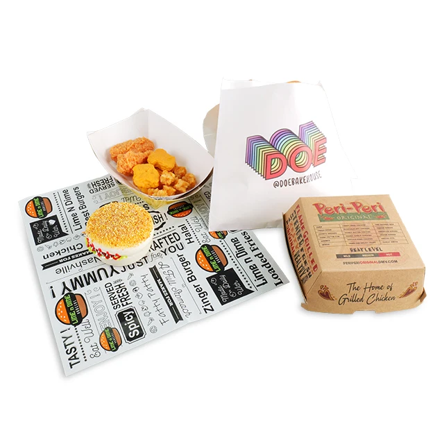 Customized Biodegradable Disposable Sandwich Fried Chicken Burger  Kraft Oil Grease Proof Paper manufacture