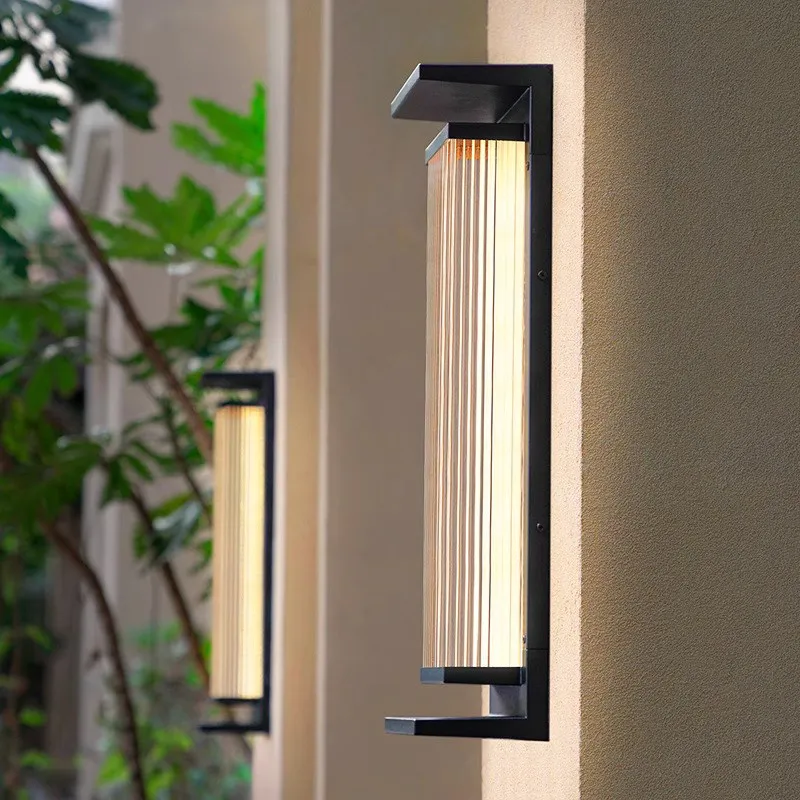 Aluminum Outdoor Solar Waterproof Wall Lamp for Villa Terrace Courtyard Gate Pillar Lights IP55