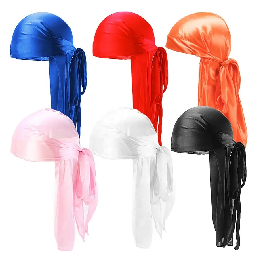 Wholesale Factory price hot selling silk polyester durags and bonnets  custom designer durags for men From m.