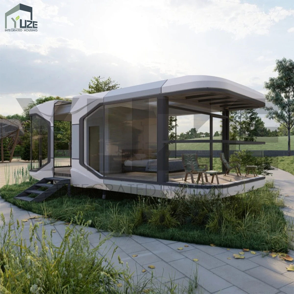 Luxury Decoration Prefabricated Capsule House Aluminum Capsule Small Homes for Sale