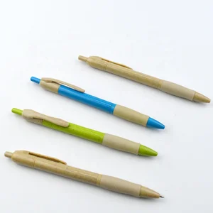 Hot Selling Wheat Straw Ball Pen Eco-friendly Ballpoint Pen With Custom Logo