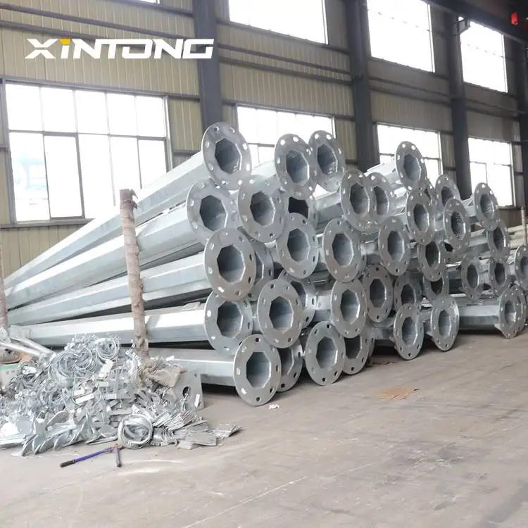 XINTONG Traffic Warning Light Galvanized Post Light Led Street Lamp Poles