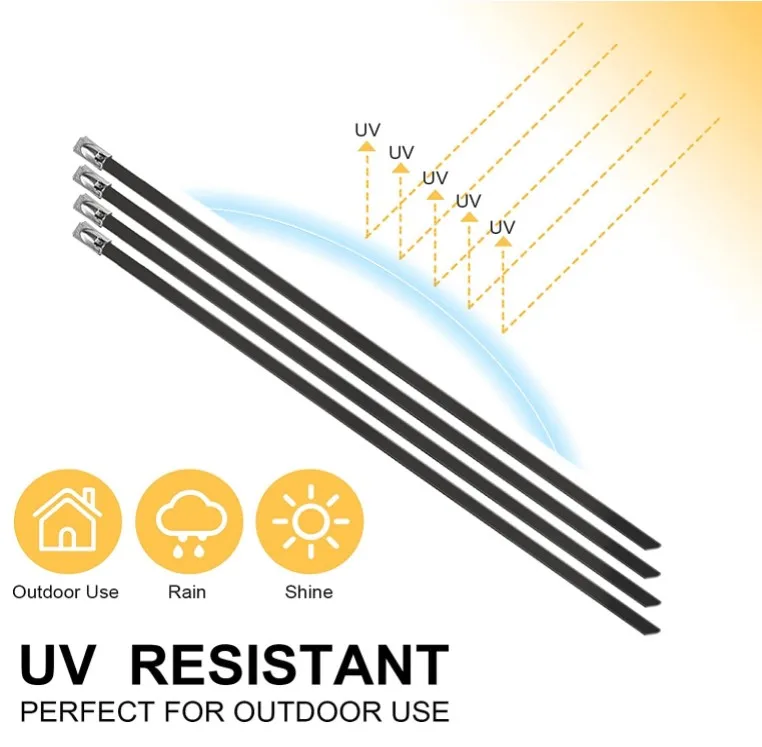 Self-locking Stainless Steel Zip Ties