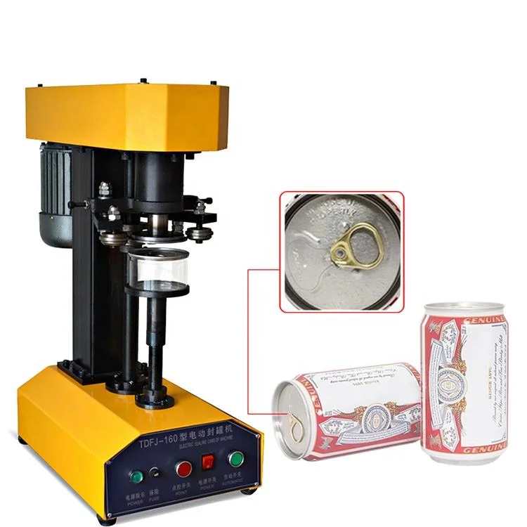 Semi Automatic Customized Pull-ring Canning Round Bottle Plastic Beverage Cans Food Cans Tin Can Sealing Machine