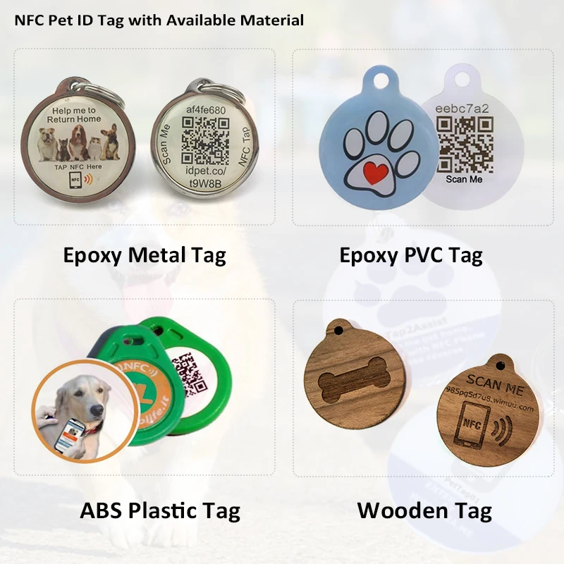 Customized Qr Code Identification Tag Smart Nfc Rfid Tag For Pet - Buy ...