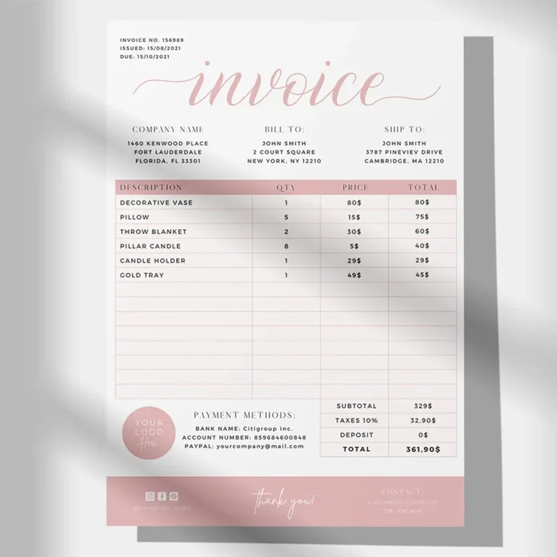 Высокое качество по индивидуальному заказу дубликат безуглеродистые получения счета-фактуры, книга счета-фактуры Книжное производство 2/3/4 части безуглеродистые