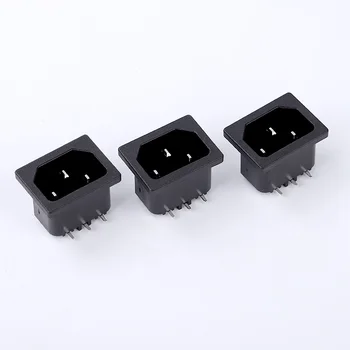 Leci Manufacturer 10A 15A 250V Ac Iec Inlet 3 Pin Socket 3 Pin Ac Socket C14 Power Socket