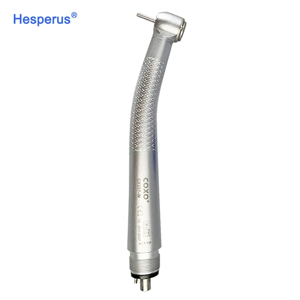 US COXO Dental CX207-C M4 High Speed Handpiece Hole Air Turbine Push Button Blue