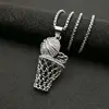 Silver single pendant, size 23