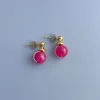 Strawberry Chalcedony Earring