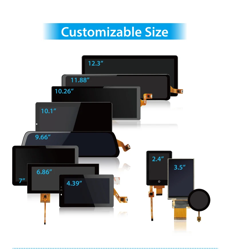 7 Inch 1024x600 Touchscreen Display MIPI/LVDS/RGB Interface IPS TFT LCD ...