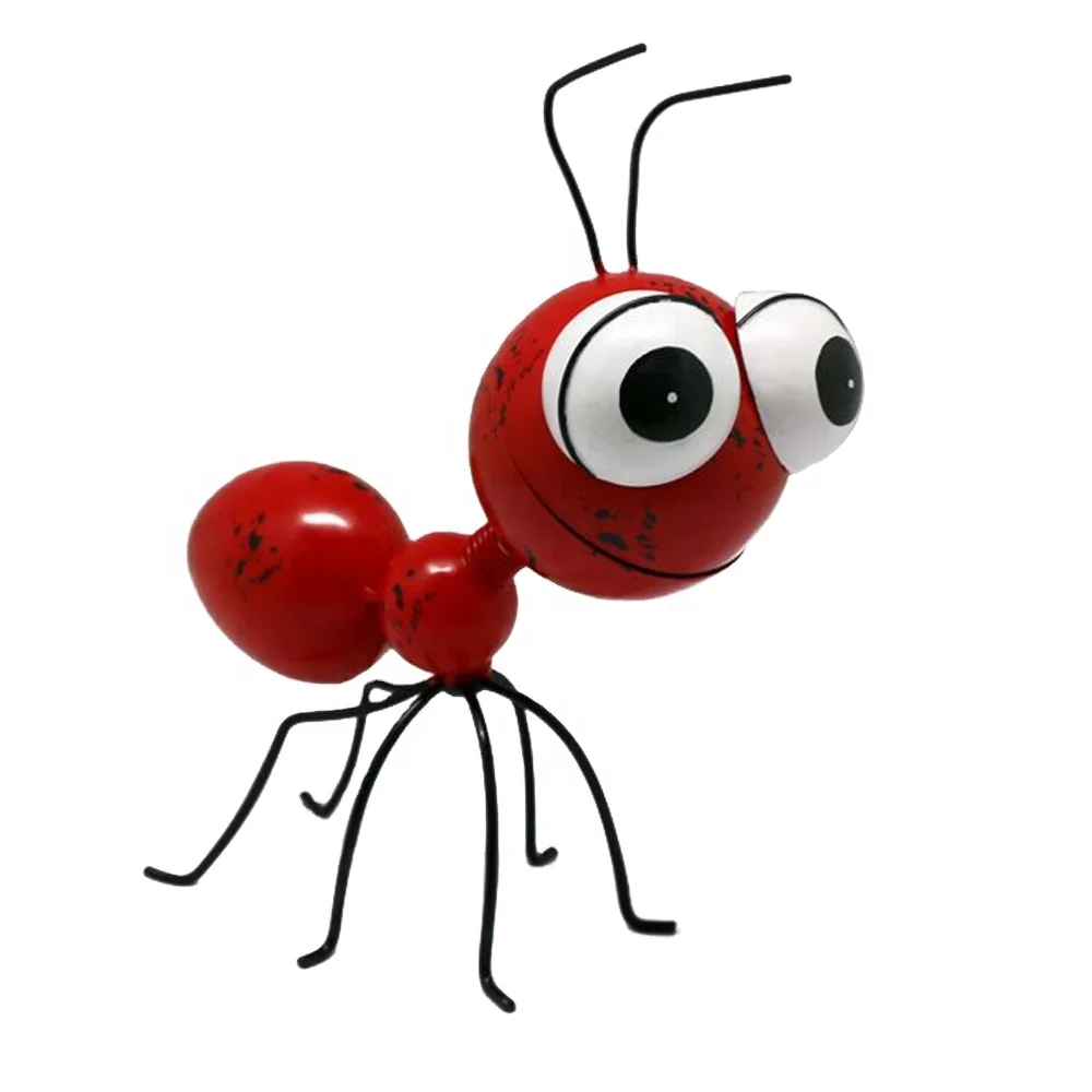 Metal ants figurine with big eyes