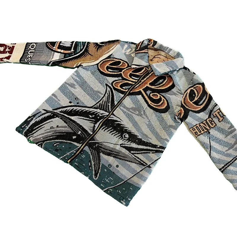 2022 Custom Tapestry Jacket For Men Spring Cotton Jocket Mens Streetwear  Design Woven Jacquard Zipper Jackets Men's Clothing - Buy Streetwear