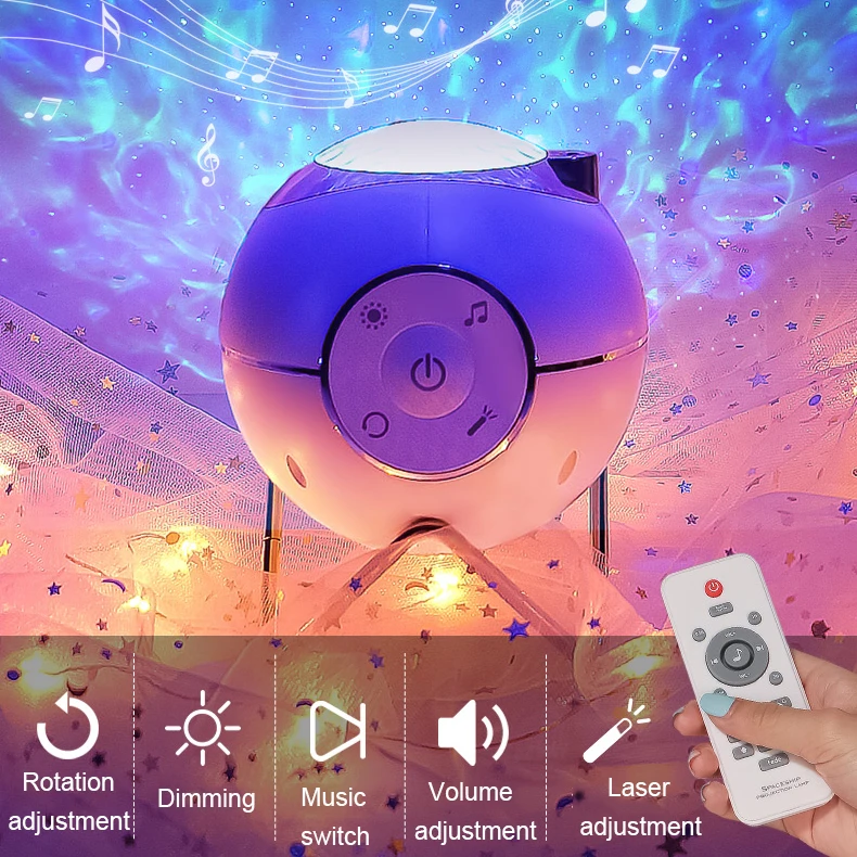 Direct Factory Delivery LED Nebula Lamp Modern Starry Sky Star Projector Remote Control Sensor for Bedroom Night Light Galaxy