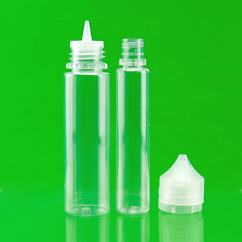 Transparent V3 PET Plastic Squeeze Dropper Bottle 10ml 30ml 60ml 100ml Tamper Proof Lids for Juice Packaging Box Logo Print