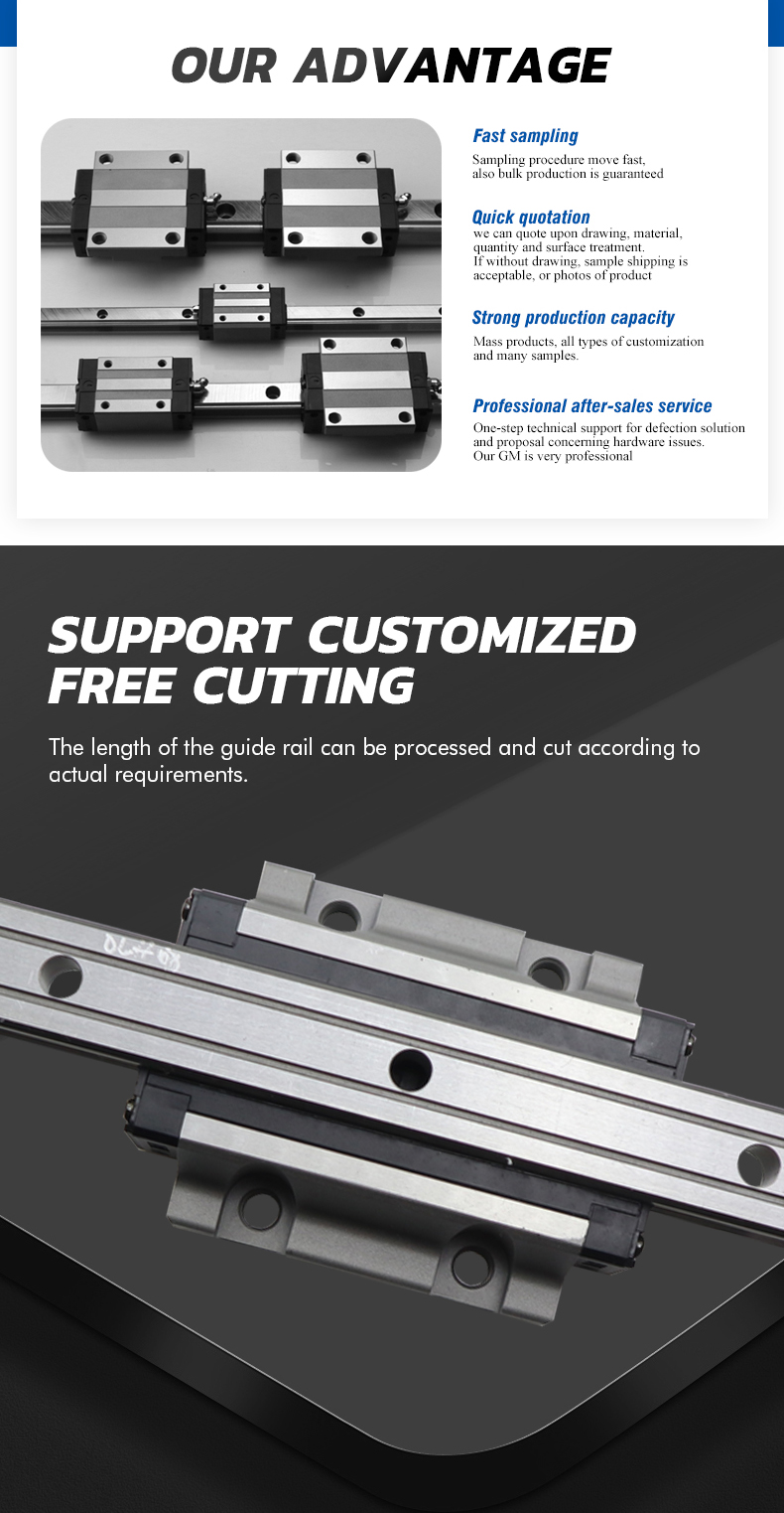 HIWIN Brand 1000mm 2000mm 3000mm Stainless Steel Linear Guide Rails ...