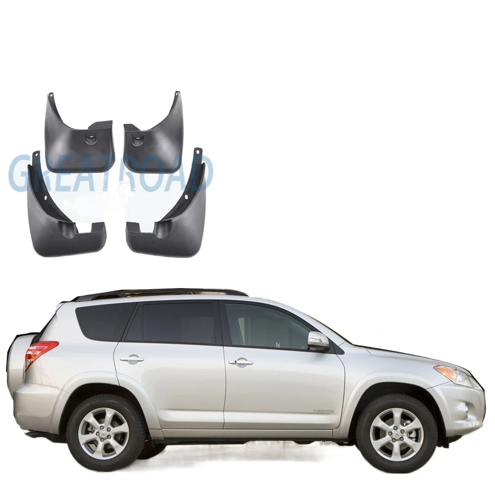 Parafanghi/Paraspruzzi Per Toyota RAV4 (2006-2012) XA30 - Set 4 Pezzi Con Sopracciglio Ruota