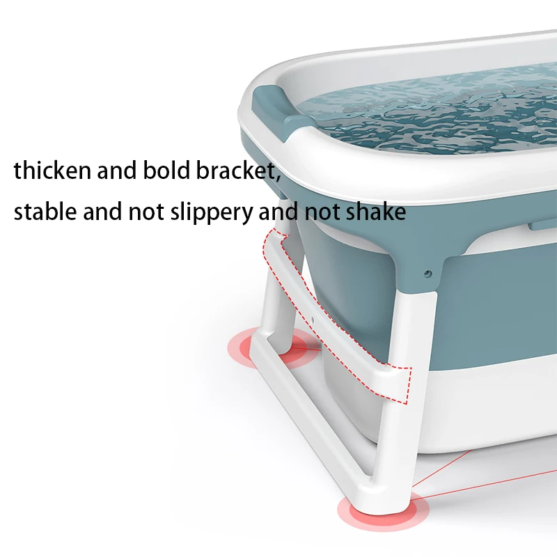 Добра разпродажба 1.38M свободностояща сгъваема кофа за баня, преносима пластмасова сгъваема вана за вана/за възрастни