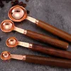 Rose gold walnut measuring spoon