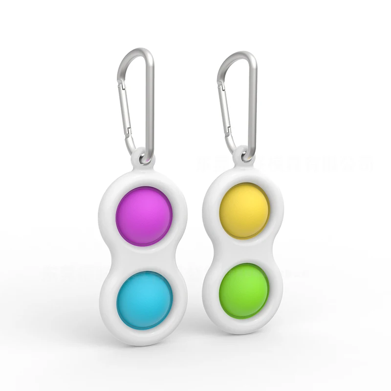 А35 2 кнопки смайлик кальмар игра силиконовая простая димпль Непоседа игрушка сенсорная игрушка с брелком для снятия стресса и анти-тревога