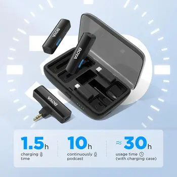 BOYALINK Wireless Lavalier Microphones  3 in 1  Wireless Lapel Mic for Live Streaming, Video Conference, Recording detail image
