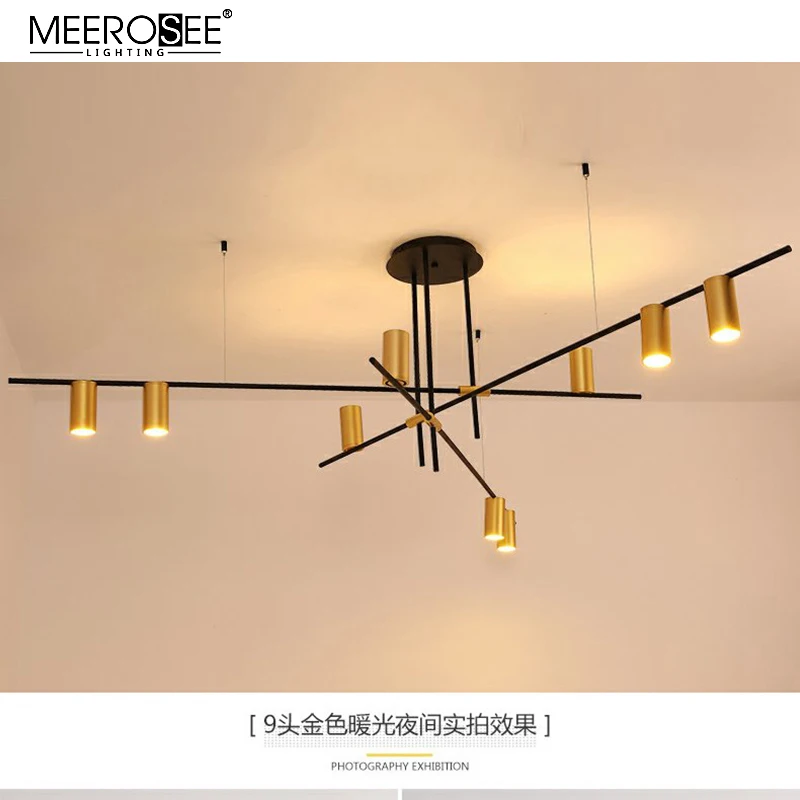 MEEROSEE Hotel Project Unique Design Pendant Light High Ceiling Track Light Chandelier for Shopping Mall MD86743