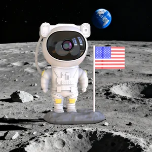 Projector Star Light  Moon Universe Projector Star Smart Night Light Astronaut with Flag Starry Sky Projection Night Light