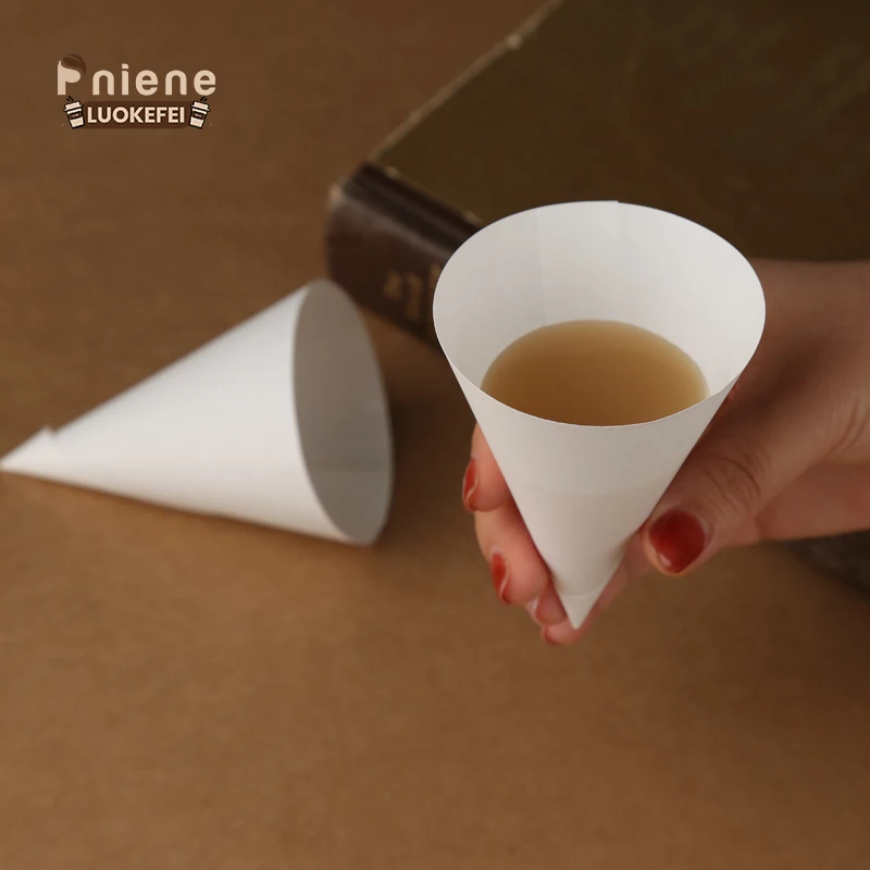 Custom 100% Biodegradable Snow Cone Water Cup Disposable Food Grade Water Paper Cup Cone